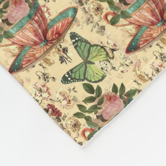 Floral Fleece Deken (Hoek)