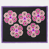 Floral Fleece Deken (Voorkant (Horizontaal))