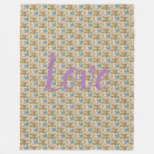 Floral Fleece Deken (Voorkant)