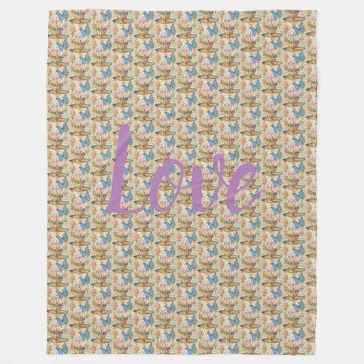 Floral Fleece Deken (Voorkant)