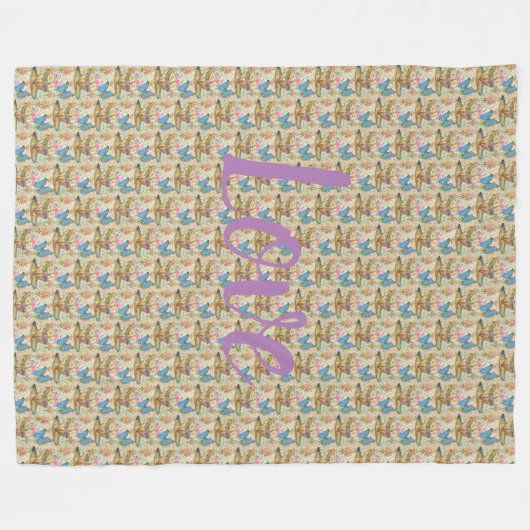 Floral Fleece Deken (Voorkant (Horizontaal))