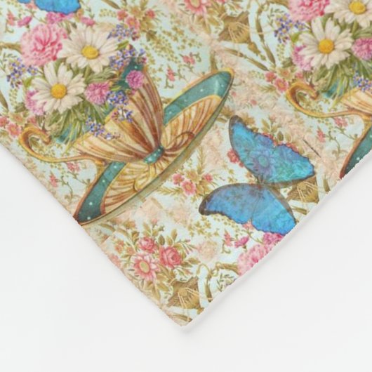 Floral Fleece Deken (Hoek)