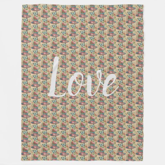 Floral Fleece Deken (Voorkant)