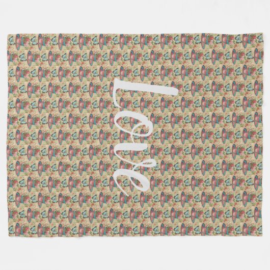 Floral Fleece Deken (Voorkant (Horizontaal))