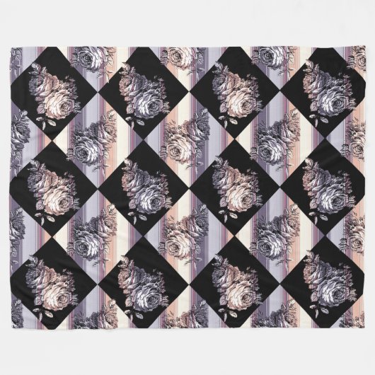 Floral Fleece Deken (Voorkant (Horizontaal))