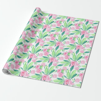 Floral-flessenpapier voor de Waterverf La Rosa Cadeaupapier