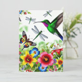 Floral Flight Symfonie Bedankkaart (Staand voorkant)