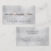 floral floral leraar ontwerp visitekaartje (Voorkant / Achterkant)