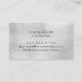 floral floral leraar ontwerp visitekaartje (Achterkant)