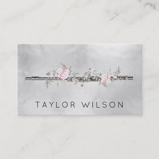 floral floral leraar ontwerp visitekaartje (Voorkant)