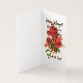 Floral Flourish Birthday wenst kleurrijk Kaart (Binnen)