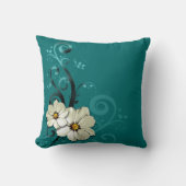  Floral Flourish Favor | turquoise Kussen (Voorkant)