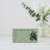 Floral Flourish & Perkament Business Profile Card Visitekaartje (Staand voorkant)