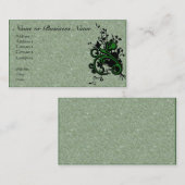 Floral Flourish & Perkament Business Profile Card Visitekaartje (Voorkant / Achterkant)