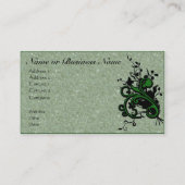 Floral Flourish & Perkament Business Profile Card Visitekaartje (Voorkant)
