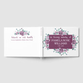 Floral Flourish Personalized Funeral Guest Book Gastenboek (Volledig)