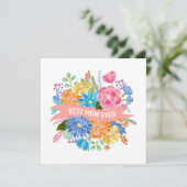  Floral Flower Bouquet Ma Birthday Kaart (Staand voorkant)