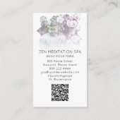 *~ * Floral Flower Buddha Meditation . QR Visitekaartje (Achterkant)