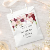 Floral Flower Favor Wedding Blush Burgundy Bedankzakje (Geknipt)