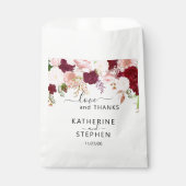 Floral Flower Favor Wedding Blush Burgundy Bedankzakje (Voorkant)