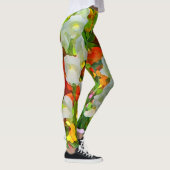 Floral Flower Garden Abstracte Pattern Leggings (Rechts)
