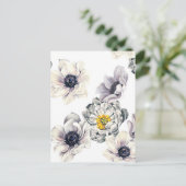 Floral Flower Peony Anemone Fresh Spring Artistic Briefkaart (Staand voorkant)
