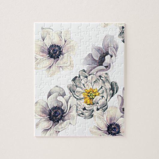 Floral Flower Peony Anemone Fresh Spring Artistic Legpuzzel (Verticaal)