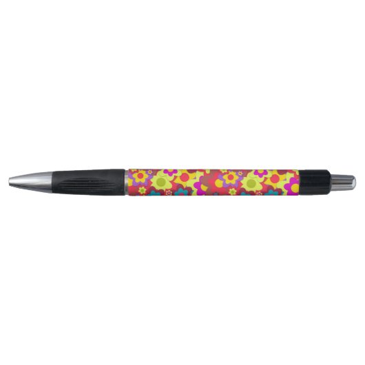 Floral flower power hippy pen (Voorkant)