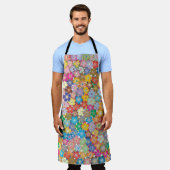 Floral flowers background pattern schort (Gedragen)