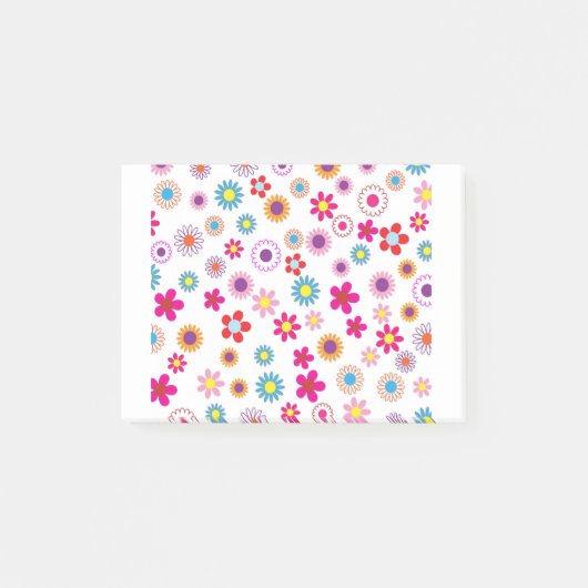 Floral Flowers Background Pattern Wallpaper. Post-it® Notes (Voorkant)