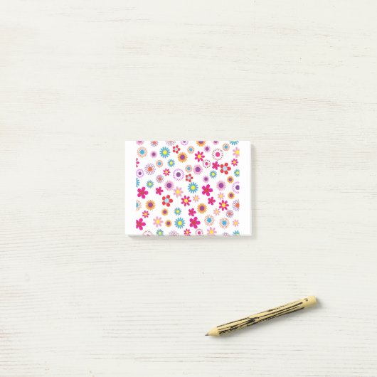 Floral Flowers Background Pattern Wallpaper. Post-it® Notes (Op bureau)