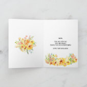 Floral Flowers Happy Mothers Day  Cute Mam Kaart (Binnen)