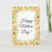 Floral Flowers Happy Mothers Day  Cute Mam