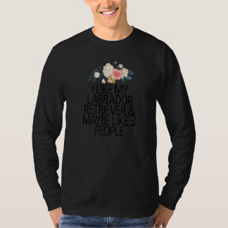 Floral Flowers, ik hou van mijn labrador Retriever T-shirt