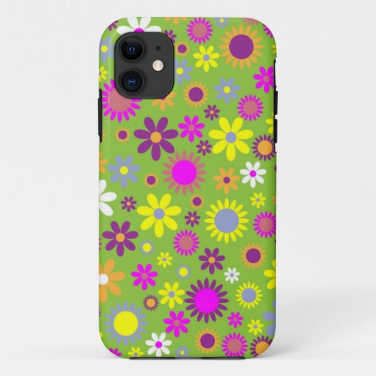 Floral Flowers IPhone case (Achterkant)