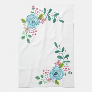 Floral Flowers Kitchen Hand Towel Theedoek