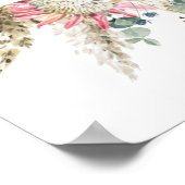 Floral, Flowers Monogram Achternaam Wedding Gift Poster (Hoek)