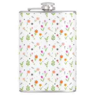Floral  Flowers Patroon Heupfles