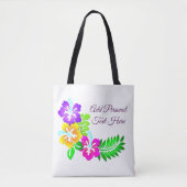 Floral Flowers personaliseer Canvas tas (Voorkant)