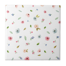 Floral Flowers Rozen Botanische Cute Simple Minima Tegeltje