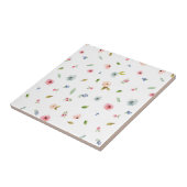 Floral Flowers Rozen Botanische Cute Simple Minima Tegeltje (Zijkant)