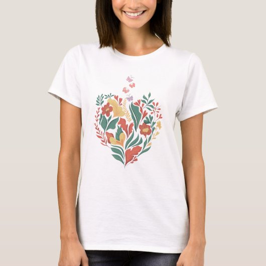 Floral Flowers T-shirt (Voorkant)