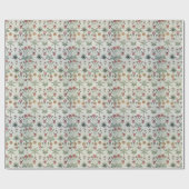  Floral Flowers William Morris Daisy Wrappi Cadeaupapier (Vlak)