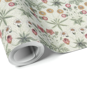 Floral Flowers William Morris Daisy Wrappi Cadeaupapier