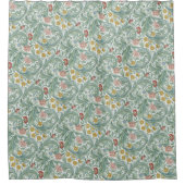 Floral Flowers William Morris Leicester Douchegordijn (Voorkant)