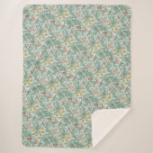  Floral Flowers William Morris Leicester Sherpa Deken (Voorkant)