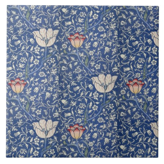 Floral Flowers William Morris Medway Tegeltje (Voorkant)
