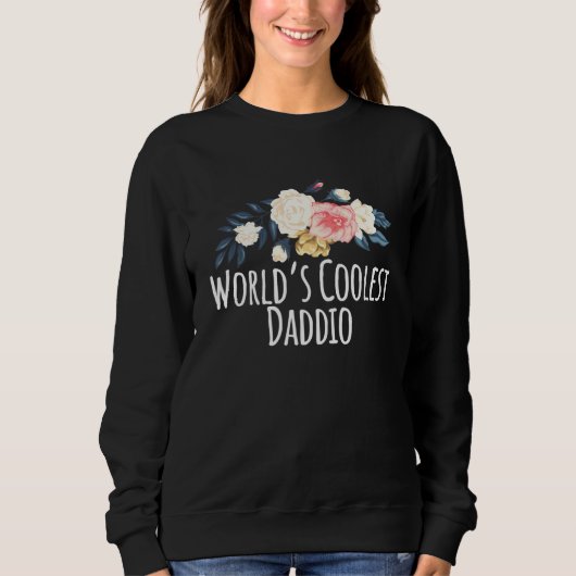 Floral Flowers Worlds Coolest Daddio Trui (Voorkant)