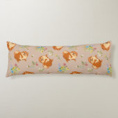 Floral Fluffy Dog Body Pillow Lichaamskussen (Voorkant)