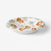 Floral Fluffy Dog Papieren Kommen (Gebogen)